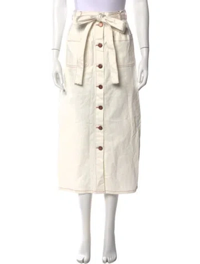 Pre-owned See By Chloé Midi Length Skirt W/ Tags In White