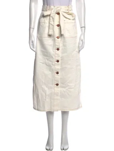 Pre-owned See By Chloé Midi Length Skirt In White