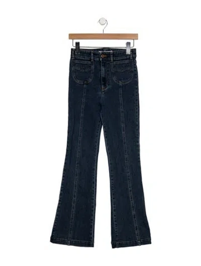 Pre-owned See By Chloé Mid-rise Flared Jeans In Blue