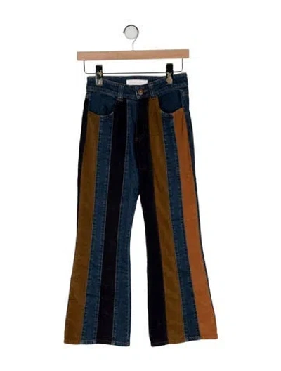 Pre-owned See By Chloé Mid-rise Flared Jeans In Blue