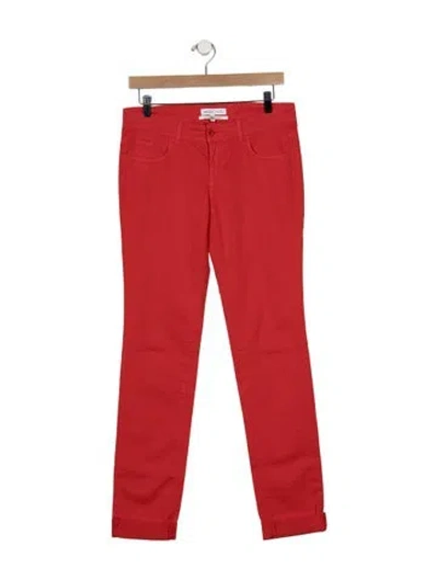 Pre-owned See By Chloé Mid-rise Skinny Leg Jeans In Red