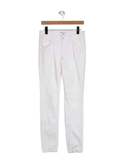 Pre-owned See By Chloé Mid-rise Skinny Leg Jeans In White