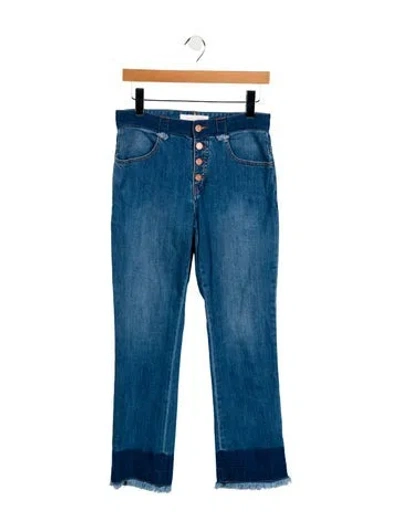 Pre-owned See By Chloé Mid-rise Straight Leg Jeans In Blue