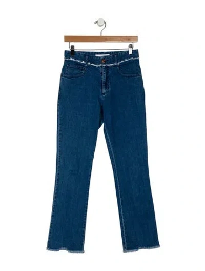 Pre-owned See By Chloé Mid-rise Straight Leg Jeans In Blue