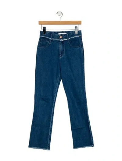 Pre-owned See By Chloé Mid-rise Straight Leg Jeans In Blue