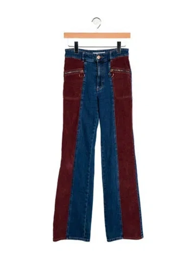Pre-owned See By Chloé Mid-rise Straight Leg Jeans In Blue