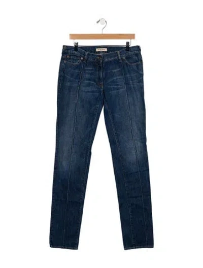 Pre-owned See By Chloé Mid-rise Straight Leg Jeans In Blue