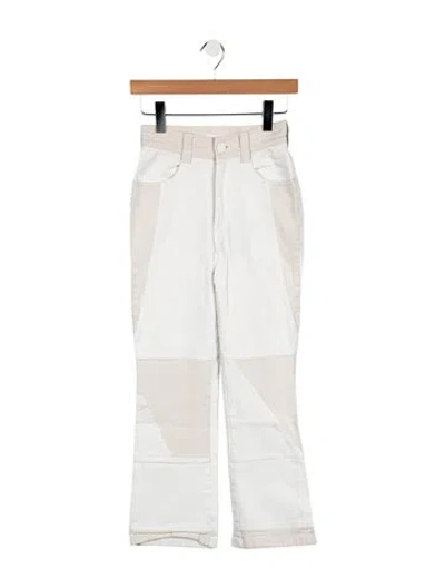 Pre-owned See By Chloé Mid-rise Straight Leg Jeans In White