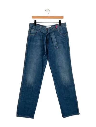 Pre-owned See By Chloé Mid-rise Wide Leg Jeans In Blue