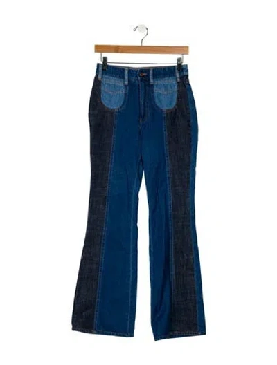 Pre-owned See By Chloé Mid-rise Wide Leg Jeans In Blue