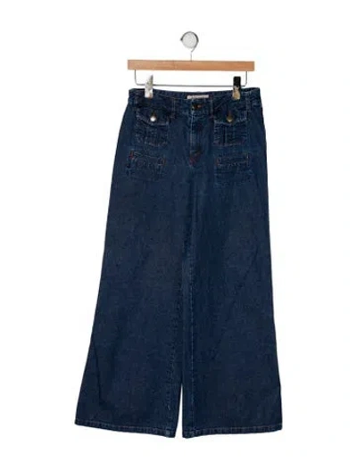 Pre-owned See By Chloé Mid-rise Wide Leg Jeans In Blue