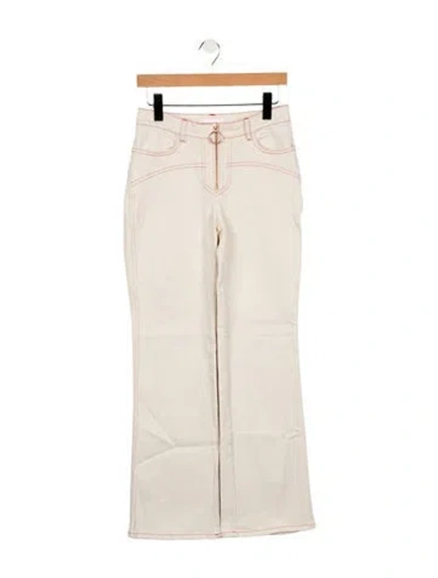 Pre-owned See By Chloé Mid-rise Wide Leg Jeans In Neutral