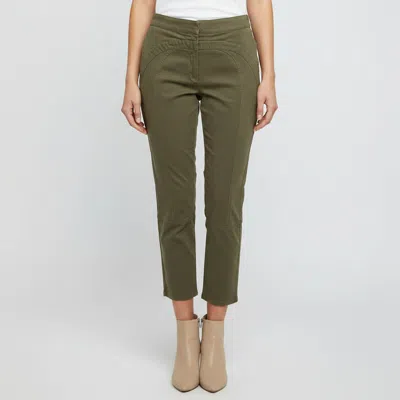 Pre-owned See By Chloé Military Green Gabardine Ankle Button Jodhpur Pants L