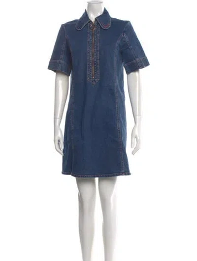 Pre-owned See By Chloé Mini Dress In Blue
