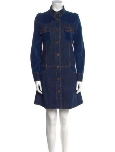 Pre-owned See By Chloé Mini Dress In Blue