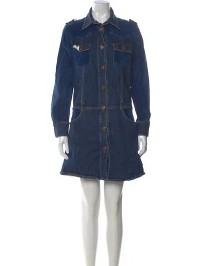 Pre-owned See By Chloé Mini Dress In Blue