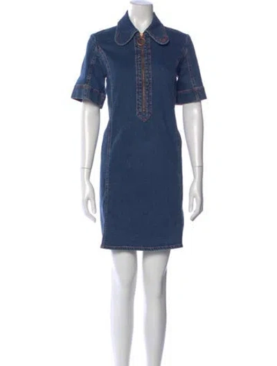 Pre-owned See By Chloé Mini Dress In Blue