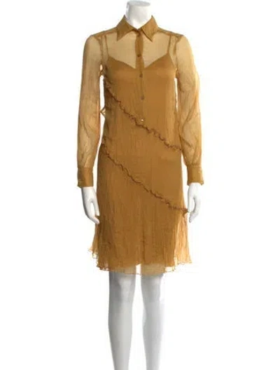 Pre-owned See By Chloé Mini Dress In Yellow