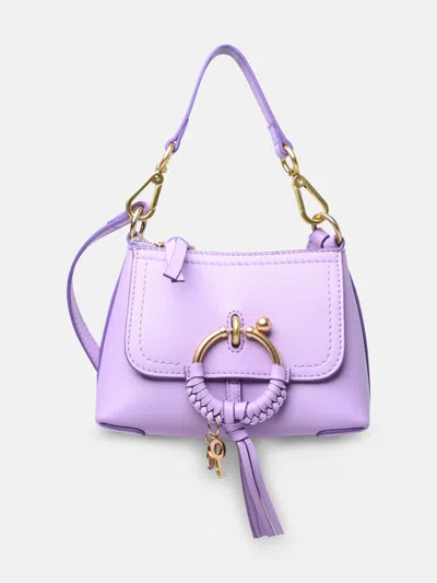 See By Chloé 'joan' Mini Lilac Cowhide Crossbody Bag In Liliac