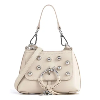 See By Chloé See By Chloe Mini Joan Leather Shoulder Bag In Beige