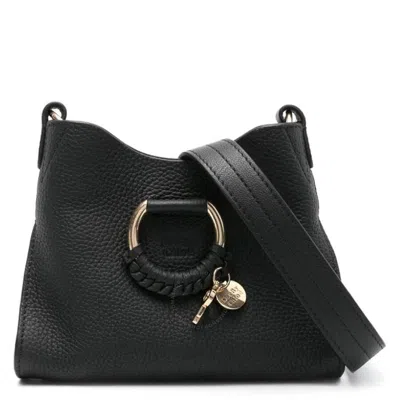 See By Chloé See By Chloe Mini Joan Leather Top Handle Bag In Black