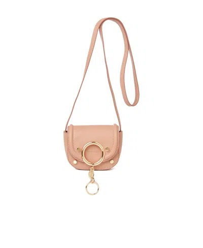 See By Chloé Mini Mara Leather Shoulder Bag In Nude