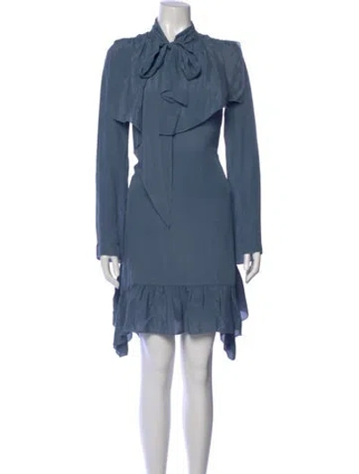 Pre-owned See By Chloé Mock Neck Knee-length Dress In Blue