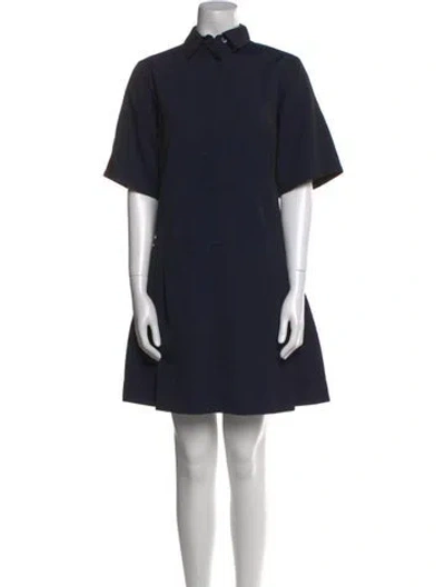 Pre-owned See By Chloé Mock Neck Knee-length Dress In Blue