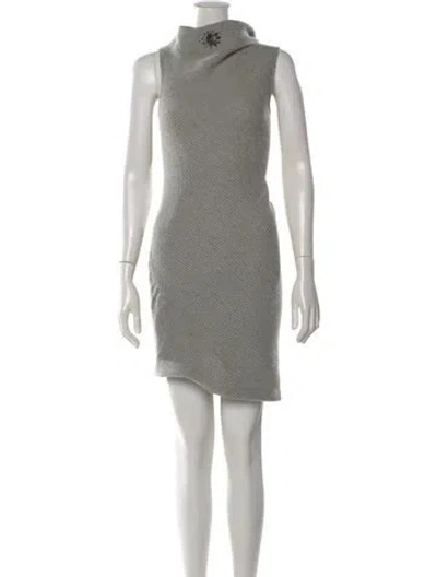 Pre-owned See By Chloé Mock Neck Mini Dress In Gray