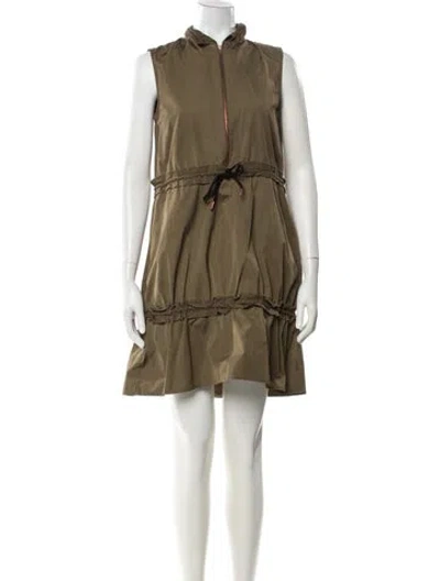 Pre-owned See By Chloé Mock Neck Mini Dress In Green