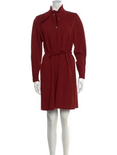 Pre-owned See By Chloé Mock Neck Mini Dress In Red