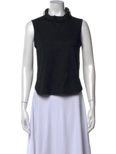 Pre-owned See By Chloé Mock Neck Sleeveless Top In Black