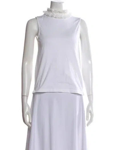 Pre-owned See By Chloé Mock Neck Sleeveless Top In White