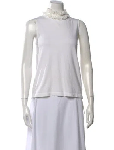 Pre-owned See By Chloé Mock Neck Sleeveless Top In White
