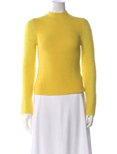 Pre-owned See By Chloé Mock Neck Sweater In Yellow