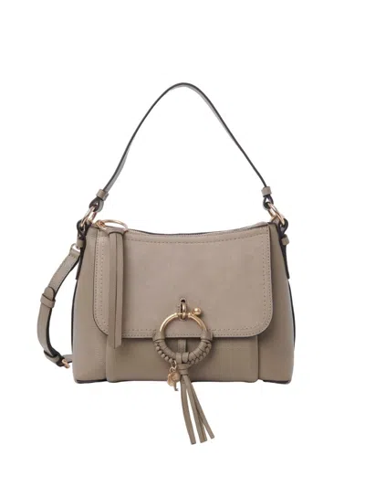 See By Chloé Motty Grey Leather Shoulder Bag For Women