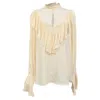 See By Chloé Neo-victorian Ruffled Blouse In Cream Silk In White