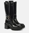 See By Chloé New Ring 60 Leather Knee-high Boots In Black