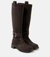 See By Chloé New Ring Leather Knee-high Boots In Grey