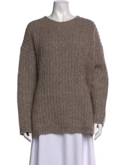 Pre-owned See By Chloé Nylon Crew Neck Sweater In Neutrals