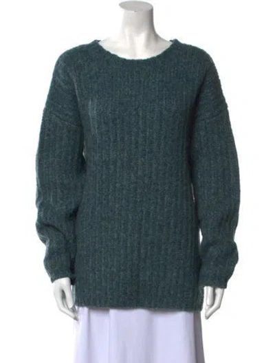 Pre-owned See By Chloé Nylon Scoop Neck Sweater In Blue