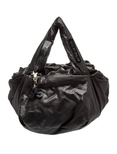 Pre-owned See By Chloé Nylon Top Handle Bag In Black