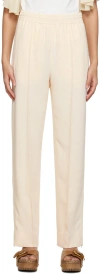 See By Chloé Off-white City Fluid Trousers In 22p Light Ivory