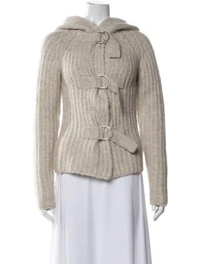 Pre-owned See By Chloé Open Front Sweater In Neutral