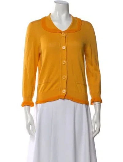 Pre-owned See By Chloé Open Front Sweater In Yellow