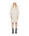 See By Chloé White Three-quarter Sleeve Midi Dress In White