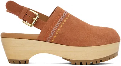 See By Chloé Pheebe Suede Clogs In Orange