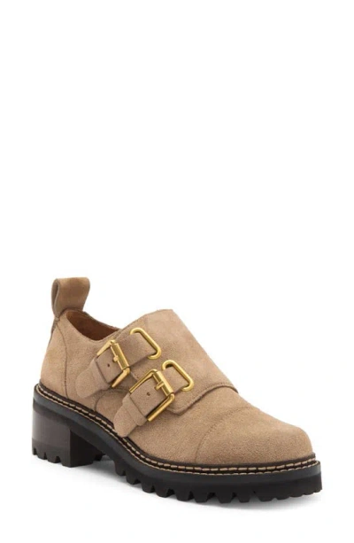 See By Chloé Outs Buckle Loafer In Brown/ Black