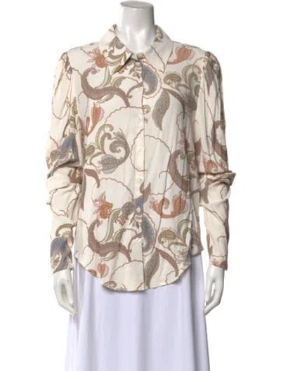 Pre-owned See By Chloé Paisley Print Long Sleeve Blouse In Neutral