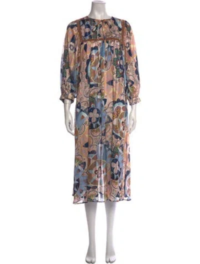Pre-owned See By Chloé Paisley Print Midi Length Dress In Pink